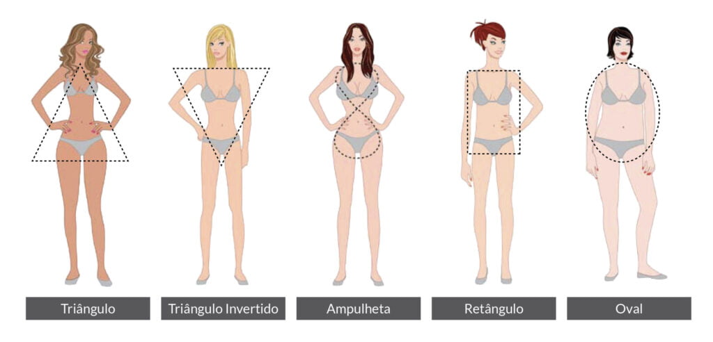 Look básico para diferentes tipos de corpo