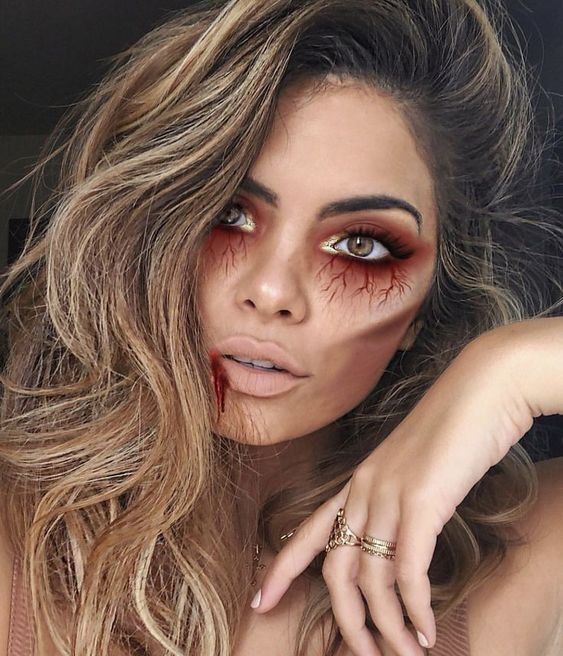 maquiagem de Halloween,maquiagem de Halloween feminina,Maquiagem no Halloween