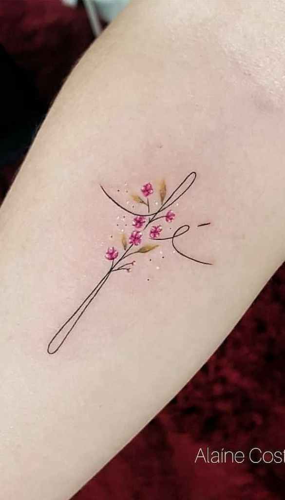 Tatuagens Femininas,tattoos femininas,tatuagens minimalistas,Tattoos florais