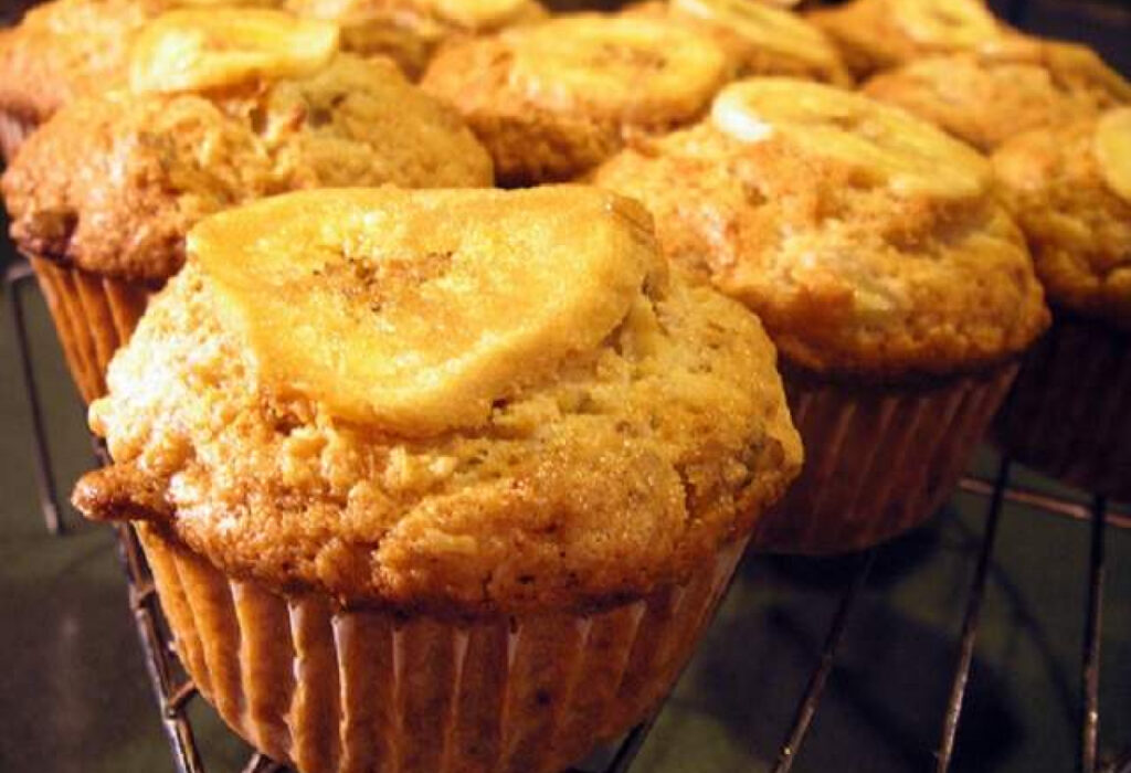 sobremesas fit - Muffin de Banana com Aveia