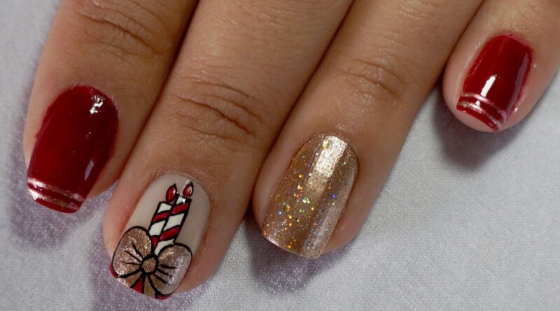 unhas perfeitas para o natal passo a passo