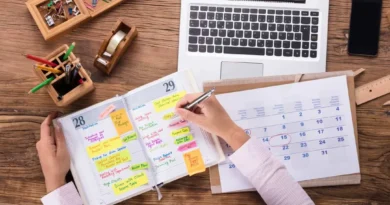 calendário com rotina de faxina semanal