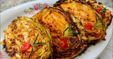 repolho assado com crosta de parmesão